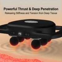 Pistolet de massage électrique à 6 têtes, masseur musculaire portatif pour tissus profonds, contrôle de la minuterie, appareil de relaxation corporelle portable pour la salle de sport et la maison
