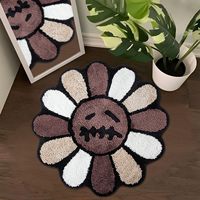 Tapis de salle de bain moderne en peluche épaisse, écologique et adaptée aux animaux, couleur unie, doux, absorbant, antidérapant, lavable, pour chambre à coucher