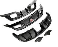 Diffuseur arrière en fibre de carbone pour Jaguar F-TYPE, sortie centrale 4 sorties, kit carrosserie performance pour coin de pare-chocs arrière, ajustement parfait OEM