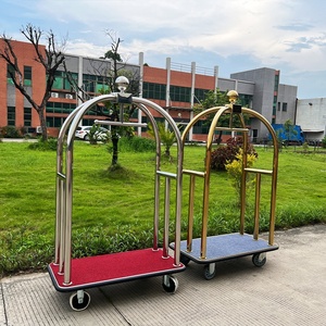 Carrello Portabagagli di Lusso in Acciaio Inox per Hotel, Aeroporti e Servizio Concierge - Product Image 3