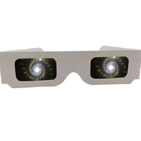 Lunettes de Noël et du Nouvel An Neon Prism Papier Carton Feux d'artifice Lunettes de diffraction