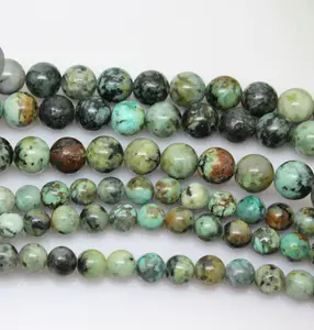 Wholesale 4-12mm Natural African Turquoise Stone Beads Strand for fashion jewelry making