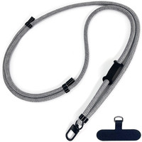 Cordon de téléphone universel OEM en gros, réglable 0,8M 1,5M, tressé, détachable, support anti-perte pour cou et poignet