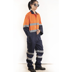 Quần Yếm Làm Việc An Toàn/Tổng Thể Cho Nam Giới Với Băng Phản Quang/Quần Áo Làm Việc Cotton Thoáng Khí - Product Image 6