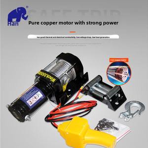 Vente en gros de <span class=keywords><strong>treuil</strong></span> électrique de sauvetage pour véhicules tout-terrain 12V/24V/48V avec télécommande sans fil, câble en acier/corps de câble de 6 m et capacité de 2000 lb - Product Image 1