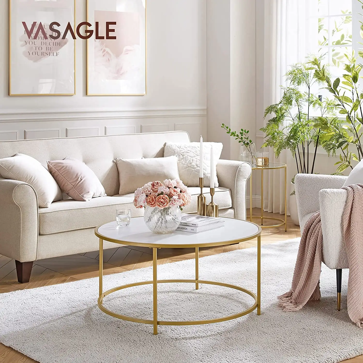 KD new selling living room sofa furniture metal luxury marble countertops coffee table