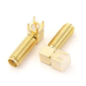 Conector fêmea rf, conector coaxial rf 23mm, ângulo reto, conectores coaxiais rf