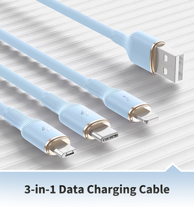 Câble de charge rapide 3 en 1, design grec-romain, universel pour tous les téléphones et appareils, norme UE/US - Product Image 4