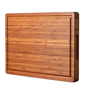 Kitchen Wood Cutting board Cheese Cooked porcelain board Deli meat board side handle and juice trough