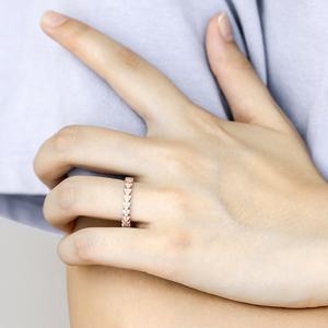 Anillo de Compromiso de Plata de Ley 925 para Mujer, Geometría Triangular, Chapado en Oro Rosa, Chapado en Rodio, Engaste de Puntas, Certificado CMA, Regalo - Product Image 6