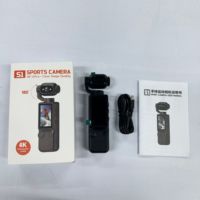 Caméra d'action sans fil ABS 180 °   Caméra de poche numérique intelligente à objectif rotatif, mise au point rapide, caméra POV portable pour vlog