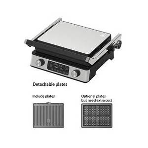 Grille de presse à panini à poignée Cool-Touch avec des grillades à bas prix et des toasts rapides des aliments - Product Image 4