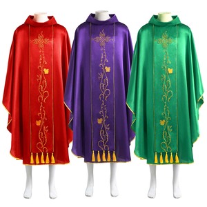 Iglesia Católica Sacerdote Casullas Vestimentas <span class=keywords><strong>para</strong></span> Iglesia Misa Vestimentas Túnica - Product Image 1