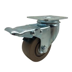 <span class=keywords><strong>3</strong></span> polegadas marrom rodízios resistentes à alta temperatura 280 graus direção para carrinho de criança rolo direcional freio forno roda rodízio - Product Image 2