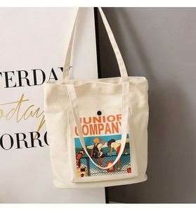 <b>Large</b> Capacity Cotton Shopping Bag Reusable Fast Delivery Folding Style for Daily Travel Custom Logo Gift with Low MOQ for Beach - Product Image 1