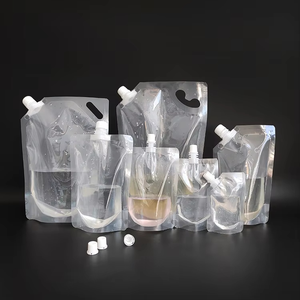 Chất lượng cao 150ml 250ml 1L 5L trong suốt PE đứng lên nước trái cây túi nhựa du lịch nước giải khát đóng gói chất lỏng Túi vòi - Product Image 1