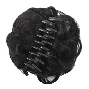 Extension de cheveux synthétiques courts bouclés désordonnés pour femmes <span class=keywords><strong>Chignon</strong></span> beignet rouleau <span class=keywords><strong>chignon</strong></span> <span class=keywords><strong>perruque</strong></span> avec pince à griffes et attache élastique - Product Image 2