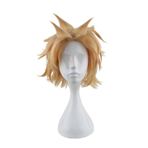 <span class=keywords><strong>Bakugo</strong></span> Katsuki วิกคอสเพลย์ My HERO Academia spiky สีบลอนด์อะนิเมะ spiky ผมสังเคราะห์ทนความร้อนเครื่องแต่งกายฮีโร่สำหรับมืออาชีพ - Product Image 1