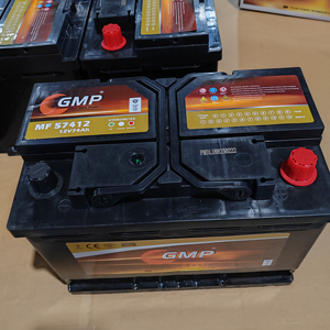 57412 GMP marca Din 12V72AH <span class=keywords><strong>74AH</strong></span> 75AH híbrido <span class=keywords><strong>coche</strong></span> camión baterías <span class=keywords><strong>de</strong></span> automóviles al por mayor - Product Image 1