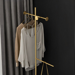 Porte-manteau standard en métal au design moderne et épuré pour chambre à coucher avec crochets de rangement - Product Image 2