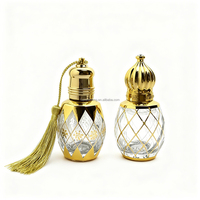 Flacon de parfum octogonal arabe de 3 ml, 6 ml, 12 ml, flacon d'huile essentielle