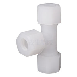 Raccords en T à compression rapides en PVDF, raccords en T pour tuyaux, raccords union - Tous types de composites filetés pour divers tuyaux - Product Image 1