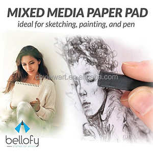 แผ่นกระดาษผสม9X12สำหรับ<span class=keywords><strong>งาน</strong></span>ศิลปะ bview แผ่น100แบบมือ<span class=keywords><strong>อาชีพ</strong></span>สมุดสเก็ตช์ภาพสำหรับโรงเรียนระบายสี - Product Image 6