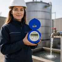Compteur d'eau numérique intelligent à ultrasons MAINONE Lora LoRawan Mbus RS485 – Débitmètre d'eau numérique intelligent