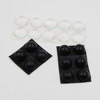 Pads de protection pour table en verre ultra-adhérents et antidérapants – Patins ronds en silicone souple transparent auto-adhésifs moulés