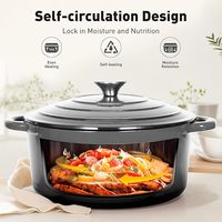 Batterie de cuisine Geling antiadhésive grise à induction, en fonte, 7 pièces, du fabricant chinois – Vente chaude