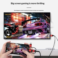 Câble de mise en miroir d'écran HDTV Micro USB pour Android, trois-en-un, projection d'écran HD pour téléphone portable iPhone, conducteur à âme en cuivre