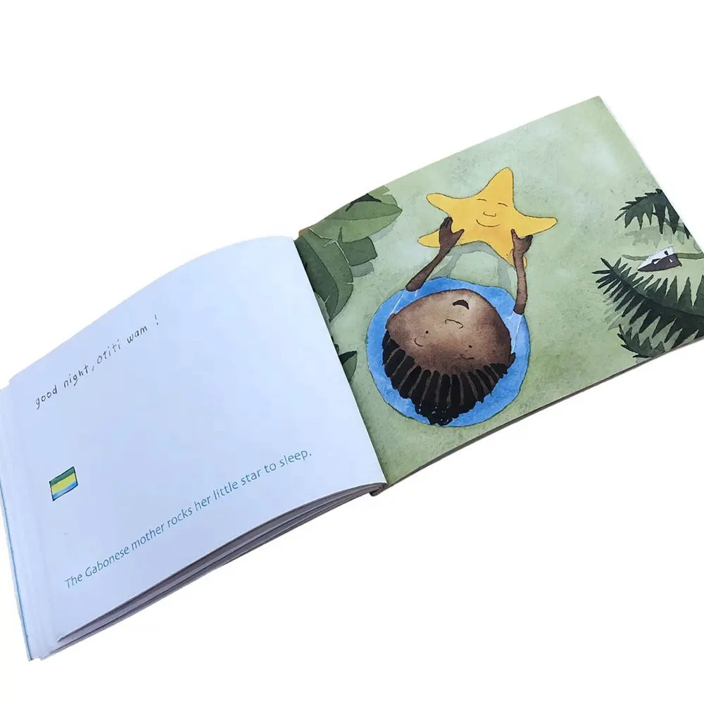 Stampa di libri con copertina morbida personalizzati di alta qualità per bambini con trama da colorare Wire-o Book Print On Demand all'ingrosso