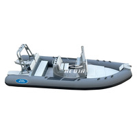 Bateau pneumatique de luxe Haide CE 19 pieds DL580, bateau pneumatique avec moteur