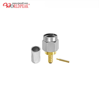 Connecteur à sertir SMA mâle en acier inoxydable 18 GHz pour câble SS405 RG316 LMR100