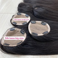 Topper de cheveux naturels pour femmes, 20 pouces, couleur naturelle, base en soie, à raie libre, le plus vendu