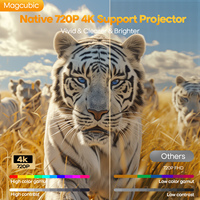 Magcubic HY300 MAX Nuevo Proyector 2026 Android 14 720P WiFi 6 BT5.4 8K Enfoque Automático Corrección Trapezoidal Automática Control Remoto IR Proyector de Cine en Casa