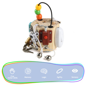 Nouvelle conception de planche d'activités sensorielles Montessori, jouet de voyage pour bébés et tout-petits de <span class=keywords><strong>1</strong></span>, 2 et 3 ans, garçons et filles - Product Image 3