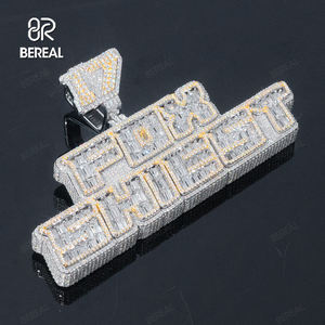 Colgante de Letra Hip Hop con Diamantes Cultivados en Laboratorio VVS Personalizados para Hombre, Certificado IGI, Corte Baguette, Colgante con Nombre con Diamantes Incrustados, Joyería Fina - Product Image 2
