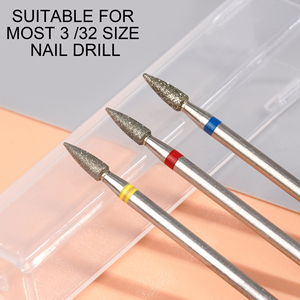 3/32 ''elmas tırnak süsü matkap uçları pedikür manikür temiz döner manikür rus Bit matkap makinesi tırnak aracı - Product Image 4