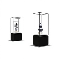 Vitrine d'exposition de bijoux et de reliques culturelles, en verre, avec éclairage LED, autoportante, personnalisée, robuste et écologique