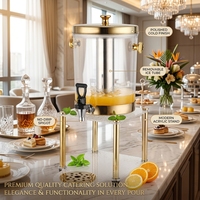 Équipement de restaurant, distributeur de boissons en acier inoxydable et acrylique de luxe, grande capacité 16L, portable, pour jus et boissons