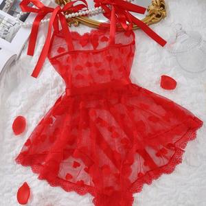 Nueva Lencería erótica Malla <span class=keywords><strong>sexy</strong></span> Ver a través <span class=keywords><strong>de</strong></span> la flor Corazón Correa Traje sexual <span class=keywords><strong>de</strong></span> una pieza Imagen nupcial <span class=keywords><strong>de</strong></span> lencería <span class=keywords><strong>sexy</strong></span> - Product Image 5