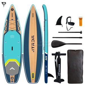 Planche à pagaie <span class=keywords><strong>gonflable</strong></span> JTRDA double couche de <span class=keywords><strong>11</strong></span> <span class=keywords><strong>pieds</strong></span>, fabrication chinoise, capacité 250 kg, pour lacs et rivières, 1 accessoire inclus - Product Image 3