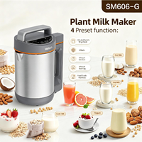 Blender multifonctionnel entièrement automatique pour usage domestique, fabricant de lait végétal sans pré-imprégnation, lait en 2 minutes, grande capacité de 1,6 L