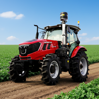 Tracteur agricole chinois 4x4 de 100 CV, tracteur agricole compact à transmission par engrenages