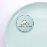 Spedizione Diretta di Badge Rotondi Personalizzati Stampati, Spille Personalizzate con Cartoni Animati, Citazioni Ispiratrici, Figure di Animali e Piante