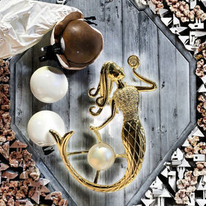 XILIANGFEIZI Soldes Exceptionnelles – Corsage Simple et Élégant pour Mariage, Fiançailles, Enfants – Cuivre, Zircon, Plaqué Or, Perle Naturelle - Product Image 3