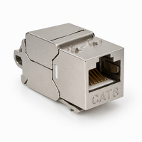 Modul RJ45 Tanpa Alat Cat8 Shielded Keystone Jack 2000MHz STP 8P8C Konektor Jaringan untuk Kabel Solid 22-24AWG