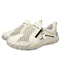 Baskets respirantes en maille tissée pour hommes, taille 39-45, fermeture éclair latérale, légères, antidérapantes, chaussures de sport décontractées pour l'extérieur, 5 couleurs