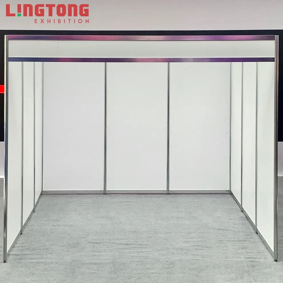 Einfache Einrichtung Aluminium Modular Shell Scheme Stand Lingtong Standard Messestand für Pavillon